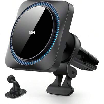 Cargador Inalmbrico de Coche, CryoBoost - Refrigeracin de telfono, Soporte para salpicadero de ventilacin para 17 Pro 16 15 14 13 12 y S25