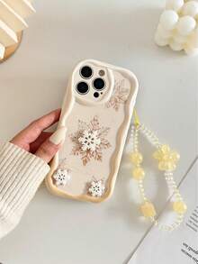 Ốp điện thoại DIY họa tiết người tuyết, viền lượn sóng, bóng mượt, vẽ tay, chống sốc, kèm vòng tay hạt cườm thủ công, tương thích với iPhone 17pro/17Air/17/17promax/16/11/16pro/16plus/16promax/16e/15Promax/13/14/12/XS/XR/7G/8ung và Galaxy S25/S25PLUS/S25 Ultra/A16/A36/A26/A56/A50/A12/A32. Phiên bản quốc tế, không phải phiên bản nội địa. - Nhiều màu - Xem 7