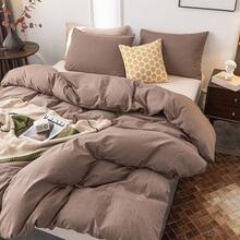 Ultra Soft 100% Cotton Solid Color Dusty Pink Queen Duvet Cover Set With Zipper Closure - 3 Pieces,  In 2025 - 咖啡 - 查看 3