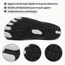 BLUESURF Zapatos de Playa Secado Rápido para Hombre y Mujer Calzado Deportivos Atléticos al Aire Libre Calcetines Antideslizantes para Deportes acuáticos Pescar Bucear Surfear - Estilo negro - Ver 8