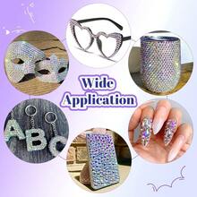 5000Pcs Hotfix Rhinestones For Clothing, Crystal AB SS6 Iron On Flatback Glass Gems, Bedazzler Crystals Rhinestones For Crafting Clothes Hats Shoes Fabric Bedazzling Decor Nail Art{"Color_name":"CrystalAB","Size_name":"SS6/5000Pcs"} - crystalAB - 查看 8