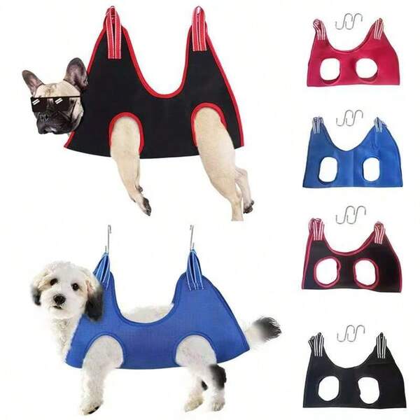 Pet Hammock Repairing Nail Auxiliary Holder Cat Dog Grooming Hammock Restraint Bag With 2 Hooks Cat Grooming Cleaning Holder