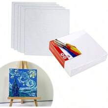 Juego de 5 Paneles de Lienzo,Canvas Para Pintar,Blanco 20 * 20CM Lienzos,Tableros de Lienzo Para Pintura - por defecto - Ver 1