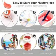 Adult Paint By Number, Funny Bathing Adults' Paint - By - Number Kits, Acrylic Paint Kit Adults Beginners Unframed, Easy Paint By Numbers Canvas Decor 16x20inch