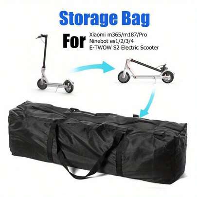 Bolsa de almacenamiento con cremallera para scooter de uso intensivo - Compatible con Xiaomi M365/M365 Pro, Ninebot ES2/ES3, E-TWW S2 Scooters eléctricos, anti-arañazos y anti-polvo, para viajes y uso al aire libre - Bolsa de transporte portátil para scooter, accesorios para scooter, tela resistente, estructura sólida, para entusiastas de scooters, bolsa para scooter eléctrico, bolsa de almacenamiento para scooter eléctrico