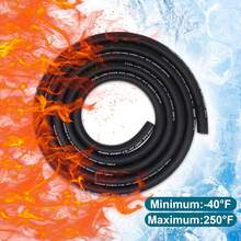 1/4 Fuel Line, Fuel Line Hose 10 Feet, NBR Rubber Gasoline Tube With 10 PCS Stainless Steel Fuel Line Clamps, Fuel Line Kit