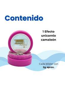 Efecto en polvo camaleón unicornio para uñas Fantasy Nails, esmalte decorativo, acabado iridiscente y moderno, fácil aplicación, ideal para salones y uso profesional - Multicolor - Ver 4