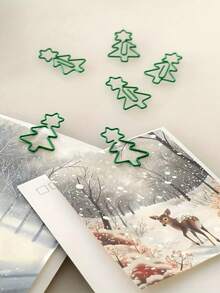 10 Stücke Weihnachtsbaum Büroklammern, kreative Feiertags-Büroartikel Lesezeichen Ordner, Weihnachts-Serie kleine Geschenke geeignet für Lehrer, Schüler, Kollegen, Freunde, Feiertags-Geschenke, Bürobedarf, Weihnachtsdekoration