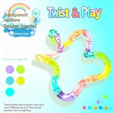 无限魔方指尖玩具 - 半透明可堆叠感官积木，缓解压力，训练专注力，适合办公室和教室 | 独特的圣诞礼物 - 彩色 - 查看 3