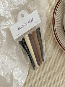 5 Stück vielseitige farbige Pony-Clips, Seitenklemmen, faltenfrei Haarklammern, Entenklemmen, Gesichtswäsche-Clips, Haaraccessoires für Frauen, Geschenke, Reisen, Geschenke für Frauen, Haarsachen, Strumpfstopfer