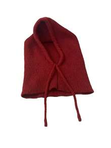 New Balaclava Winter Windproof Bib Wool Hat Women Warm One Warm Ear Protection Hat