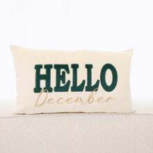 1 Stück Weihnachts-Kissenbezüge, Weihnachts-Stickerei Kissenbezüge, Samt Kissen, Westliche Heimdekoration, Weihnachts-Zimmer Dekoration