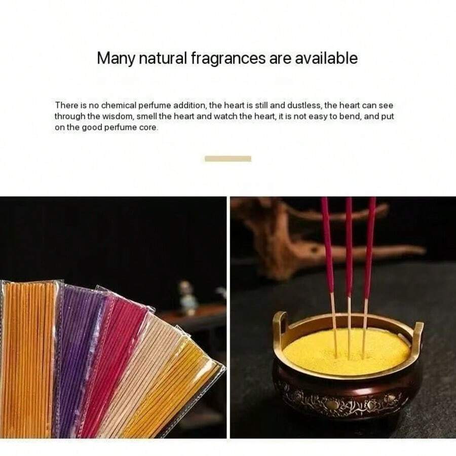 1 Pack 20pcs Assorted Fragrance Bamboo Incense Sticks, Including Citronella, Sage, Cherry Blossom [20pcs/Pack], Rose [20pcs/Pack], Mixed Fragrance [20pcs/Pack]