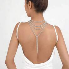 Full Diamond Tassel Earrings For Women Light Luxury And Exquisite Simple Silver Needles - Kolar - Visa 8