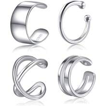 CHIC And ARTSY Cuff Earrings 925 Sterling Silver NonPiercing Fake Helix Cartilage Ear Cuff Earrings Various Styles Fine Jewelry For Women Man