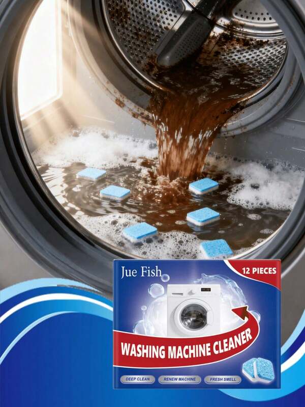 Washing Machine Drum Cleaning Tablets, Suitable For All Models, Deep Cleaning To Remove Dirt, Stains And Odors, Regular Maintenance For Drum And Agitator Washers