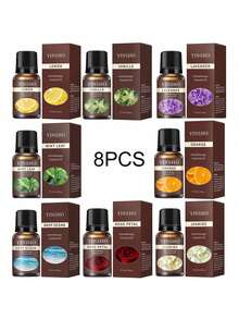 10ml Aromatherapy Essential Oils, Home/Bedroom/Car Air Freshener, Jasmine, Rose, Sandalwood, Lavender, Lemon And Over 10 Scents, Suitable For Aromatherapy Candles, Reed Diffusers And Fragrance Stones