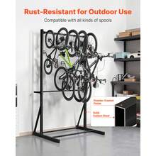 Bike Rack, 300LBS/136KG Capacity For Up To 5 Bikes, Freestanding Bike Storage Rack, Carbon Steel Vertical Bicycle Stand For Home, Yard, Garage, Living Room, Indoor/Outdoor Bicycle Storage Stand - 1 Car 1 Piece 5 Vertical Racks - View 6