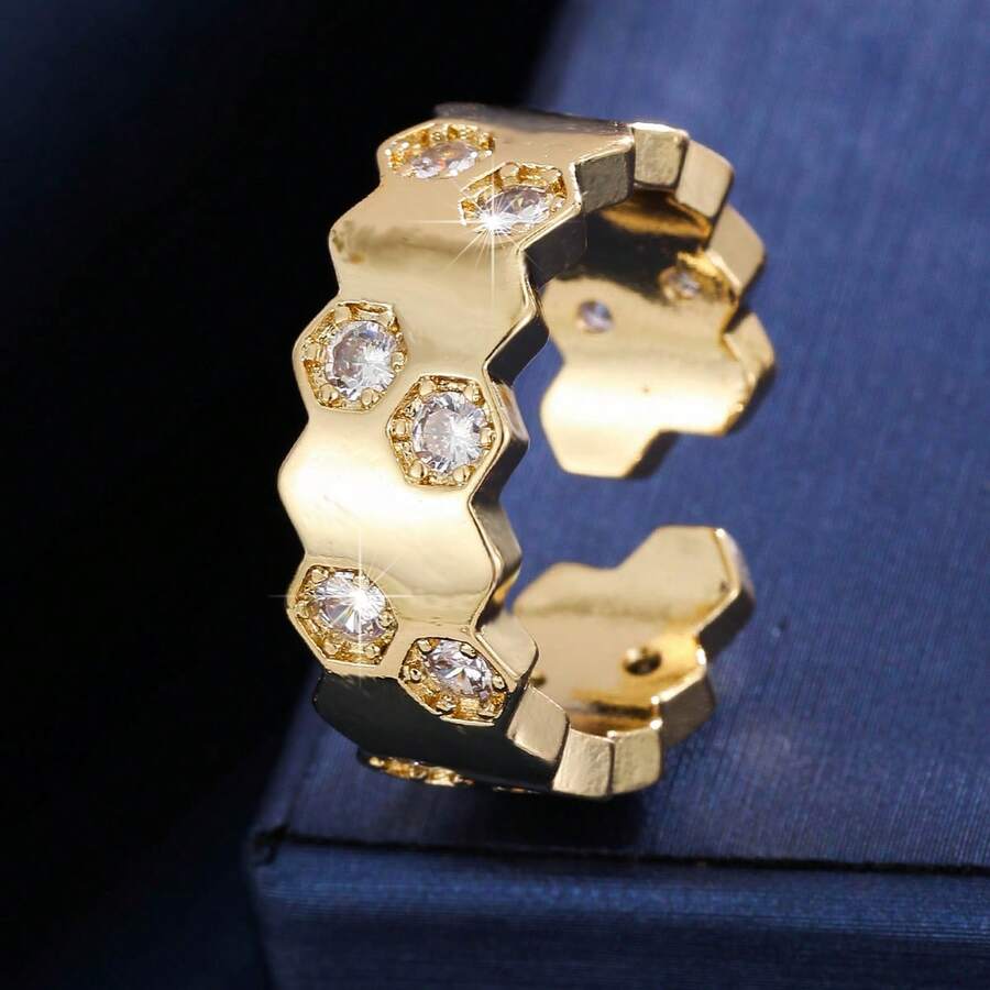 1 件简约几何设计独特时尚戒指首饰 - 戒指 - 查看 1