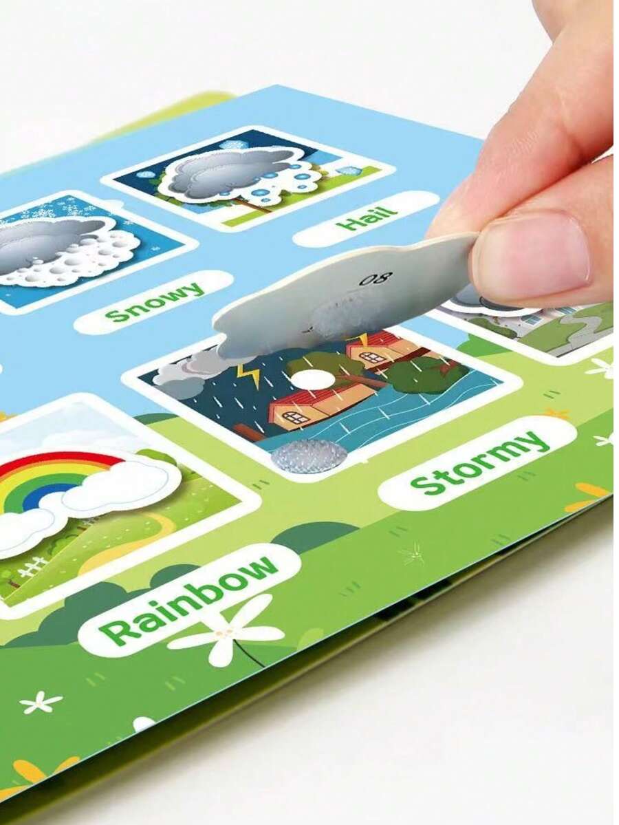 Interactive Busy Book For Children 3+ Years Old - Educational Sensory Flash Cards, Cognitive Skill Development, Preschool Learning, Perfect Holiday Gift, Vibrant Illustrations, Engaging Learning Experience, Fun-Filled Children's Busy Book - Multicolor - View 1