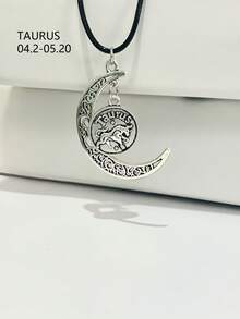 1pc Zodiac Sign Hanging Ornament, Rear View Mirror Decor, Metal Pendant, High-Quality Hanging Accessory