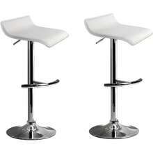 Bar Stools Stool Set Of 2 Adjustable Kitchen Swivel Counter Barstools Dining Chair Chairs Gas Lift White In 5677cm Seat Height Floor For Home Bar Dining Room Cafe Outdoor Indoor