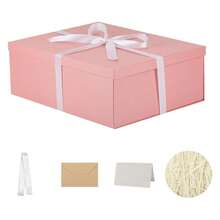 Extra Gift Box Large With Lid 17x13x6 Inches, Pink Gift Boxes For Presents Packaging For Birthdays, Valentine's Day, Christmas, Anniversaries Include Shredded Paper Fill, Envelope Card Ribbon,BXIUHFH - 多色191 - 查看 1