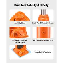 Hydraulic Bottle Jack, 4 Ton (8818.4 Lbs) Capacity, 7.3-13.8 Inch Lifting Range, Heavy Duty Welded Bottle Jack For Car, SUV, Pickup, Auto Repair, House Lift And Agricultural Equipment, Orange - 4T 7.3-13.8 Inch - View 6