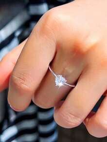 Anillo de diamante natural de corte en forma de corazón, color D, VVS1, de 0,5 a 3 quilates, de plata esterlina 925 y oro blanco 18K, joya brillante como regalo para la madre, el amor, la amiga, el Día de la Madre, el cumpleaños