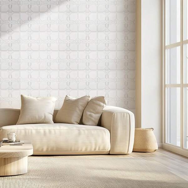 3D Wall Panels, 33-Pack 11.81 X 11.81 In PVC Modern Art Minimalist Floral Tiles, 32 Sq.Ft Coverage Accent Wall Panel, Interior Home Decor For Ceiling, Bedroom, Living & Gaming Room, Matte White