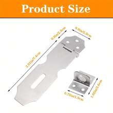 3inch Stainless Steel Door Lock Padlock - Heavy Duty Anti-Theft With Solid Ring, Suitable Sheds, Easy To Install Hardware, Door Lock - 1 Pack - View 2