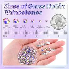 5000Pcs Hotfix Rhinestones For Clothing, Crystal AB SS6 Iron On Flatback Glass Gems, Bedazzler Crystals Rhinestones For Crafting Clothes Hats Shoes Fabric Bedazzling Decor Nail Art{"Color_name":"CrystalAB","Size_name":"SS6/5000Pcs"} - crystalAB - 查看 4