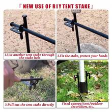 Tent Stakes Heavy Duty Metal Tent Pegs For Camping Steel Tent Stakes 8 Inch Unbreakable And Inflexible