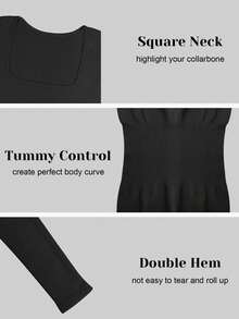 Mono para mujer, conjunto de pilates para mujer, atuendos de otoño para mujer, mono ajustado de un solo color, ropa de gimnasio de manga larga para mujer, atuendos de esquí