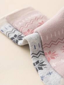 1/4/8 Pairs Women Socks, Soft & Skin-Friendly Fabric, Comfortable Non-Binding, Minimalist Striped & Patterned Design, Suitable For Office, Casual, Home Wear, Warm For Autumn/Winter With Thermal Lining - Multicolor - View 3