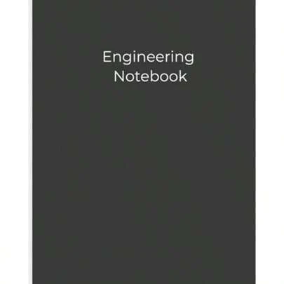 Smart Books Engineering Notebook: Graph Paper Notebook Quadrille 4 X 4 Quad Ruled Book .25" Grid Format Engineers Black Book 8" X 10" 176 Pages