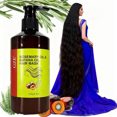 GZE Rosemary Oil Batana Oil Hair Mask Hydrating Moisturizing For Dry And Damaged Hair Anti-Breakage Anti-Frizz Silky