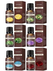 10ml Aromatherapy Essential Oils, Home/Bedroom/Car Air Freshener, Jasmine, Rose, Sandalwood, Lavender, Lemon And Over 10 Scents, Suitable For Aromatherapy Candles, Reed Diffusers And Fragrance Stones