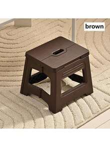 1pc Folding Stool, Lightweight And Durable Plastic, Adjustable Folding Stool, Suitable For Home, Kitchen, Bathroom, Bedroom, Portable Outdoor Travel Fishing Chair, Non- Multifunctional Small Stool, Easy To Store - Multiple Colors Available