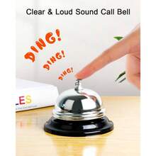 Bell Desk U2013 Loud Call Bell With Matte Anti - Rust Steel, Small 3.35 Footprint, Durable Design Office, Reception, Classroom, And Hotel Use