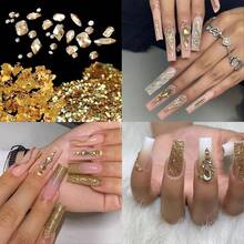 Nail Art Rhinestones Flatback Gold Nail Charms Multi Shapes Crystal Nail Supplies Mixed Nail Glitter Foil Design Nail Gems Nail Accessories For Women Nail Decorations., 3.0 Count{"Color_name":"Colorful-25"} - 彩色-25 - 查看 3