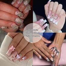 3D Flower Nail Charms Set,150pcs Mixed Size Camellia Rose Resin Charms,150pcs Mixed Size And Color Leaves,100pcs Round White Pearl Beads For Nail Accessories Nail Art (26-Metal-Pink){"Color_name":"Metal-Pink"} - 金屬粉紅色 - 查看 7