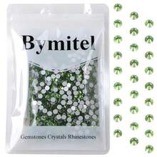 1440PCS Art Nail Rhinestones Non Hotfix Glue Fix Round Crystals Glass Flatback For DIY Jewelry Making With One Picking Pen (Ss20 1440pcs, Peridot){"Color_name":"Peridot","Size_name":"Ss201440pcs"} - 橄欖石201440顆 - 查看 5