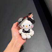 Sanrio 1 szt. Sanrio Hello Kitty pluszowa lalka z kreskówek, brelok do kluczy, dekoracja plecaka, akcesorium, prezent dla kobiet, urodziny, święta Bożego Narodzenia