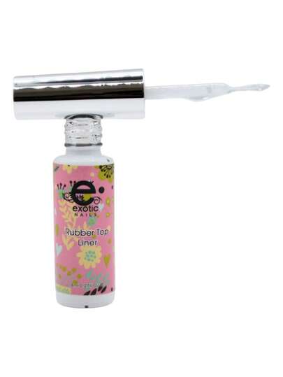 Rubber Top Liner Gel Polish Exotic Nails delineador en gel para uñas Rubber Top liner formulacion profesional efecto durable acabado exquisito ideal para nail art y detalles precisos compatible con lampara led uv facil aplicacion y secado profesional rendimiento superior