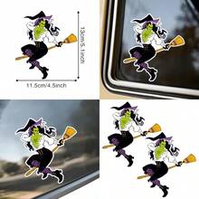 2Pack 4.53"X5.12" Fashion Male Witch SelfAdhesive Vinyl Car Bumper Sticker And Window Decal For Home Life And Halloween Theme Home Decoration Indoor And Outdoor Use #TM840#SSDD B BJNHMJ
