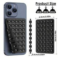 1pc Dual-Sided Silicone Suction Cup Phone Holder, Compatible With Iphone And Android, Adjustable Angle And Compact Design, Ideal For Makeup, Dance, Fitness, Yoga, Shower, Watching Shows, Perfect For Videos And Selfies, Great Gift For Friends And Birthday - Multicolor - View 4