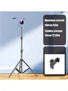 1 pieza El trípode ajustable multifuncional con brazo telescópico cuenta con rotación libre y ajuste de altura de 180 grados. Tiene una estructura robusta, posicionamiento flexible para la creación de contenido y materiales de alta calidad - Adecuado para cocinar, grabar alimentos y transmisión en vivo para vacaciones de verano, viajes, actividades al aire libre, transmisión en vivo, equipo de palo de selfie para grabación estable de Vlogging con alta capacidad de carga
