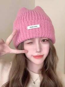 Gorro de punto grueso para otoño e invierno, sombrero de poliéster cálido y térmico con protección para las orejas, elegante y casual para clima frío, con estampado bohemio bordado, apto para uso en Halloween. - sombrero - Ver 18