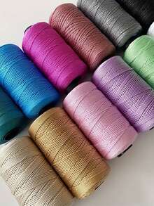 100g 3-Ply Blended Ice Silk Yarn, Handmade Crochet For Bags, Hats, Car Seat Cushions, Cup Sleeves, Slippers, Thick Yarn - Multicolor - View 4